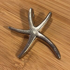 Starfish Sterling Silver Slide Pendant